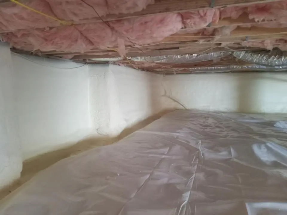 Crawl space encapsulation with closed-cell spray foam for Spray Foam Roofing in Loxley